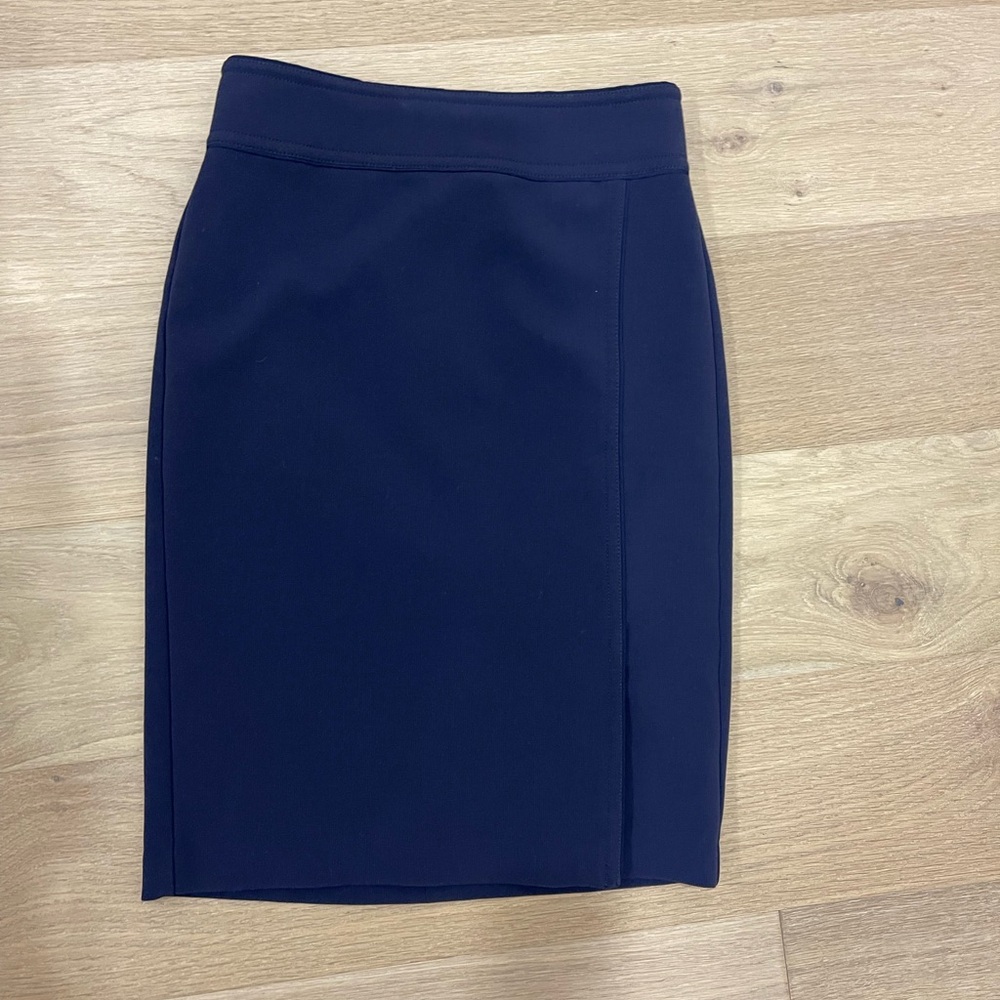 Ann Taylor Elegant Navy Blue Pencil Skirt